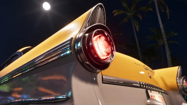 Close up of the taillights on the '55 Vapid Stanier.